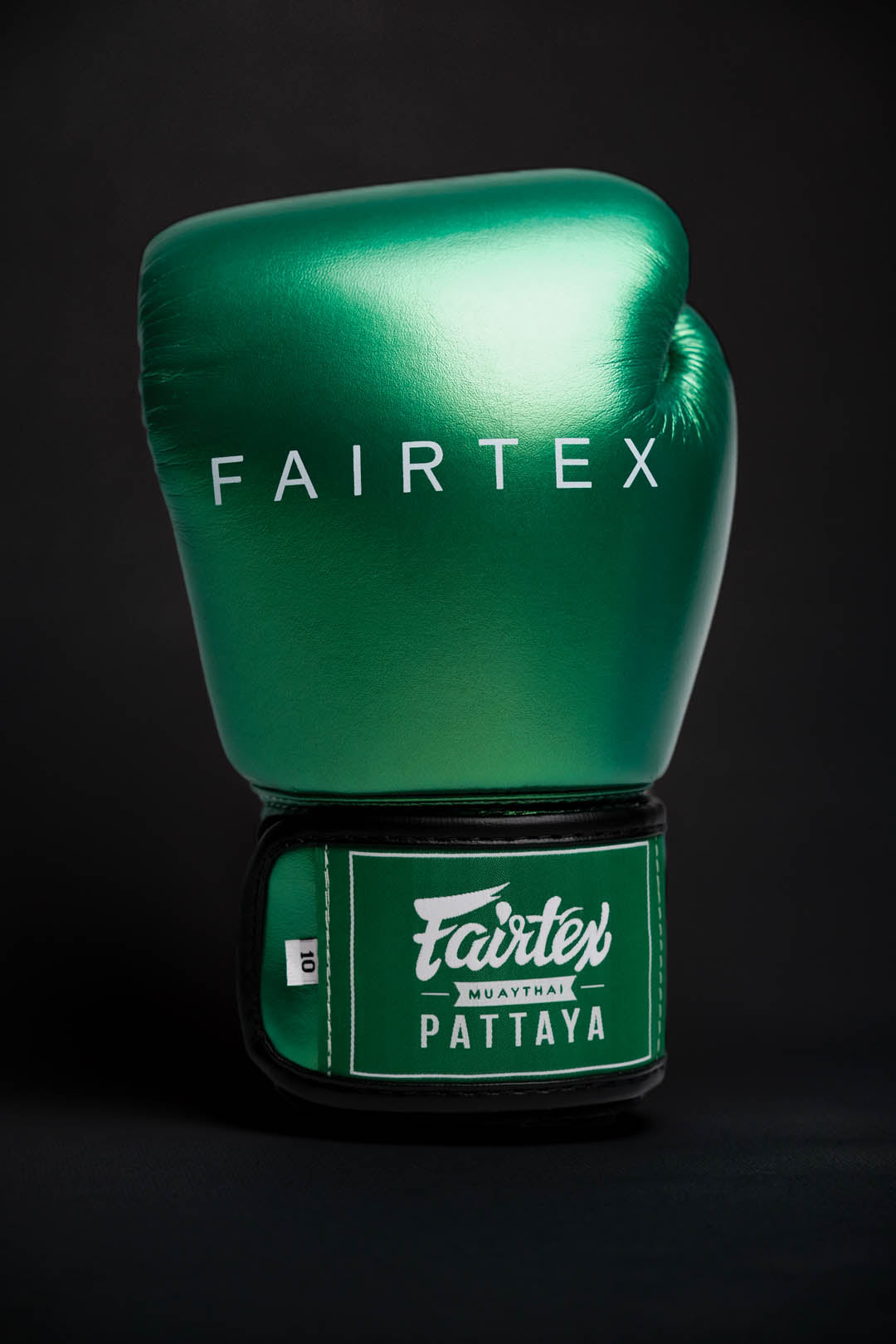 "Fairtex Metallic" bokso pirštinės - Green